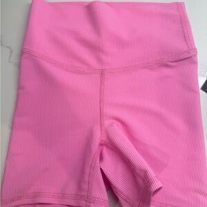 High-Waisted Pink Compression Shorts